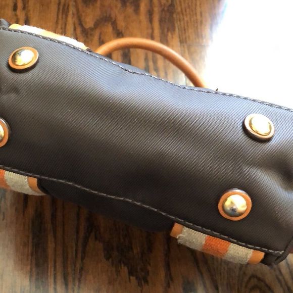 MICHAEL KORS Brown Orange Beige Hand Bag With Leather Handles - Picture 6 of 16